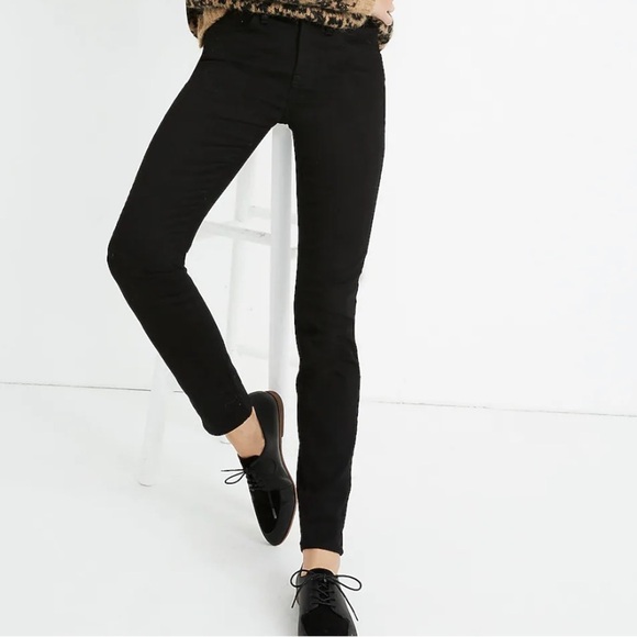 Madewell 9" Mid-Rise Skinny Jeans: Velvet Tuxedo Stripe Edition Size 27 - Picture 2 of 8